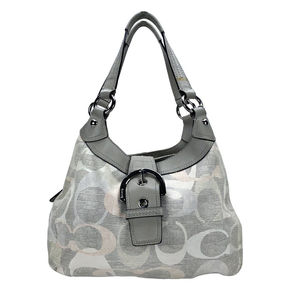 COACH Soho Lynn Hobo Linen Leather Shoulder Bag - A1273-F19193